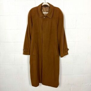 Mario Valente Mens 100% Cashmere Torino Coat Made In Italy Long Brown Luxury 42R